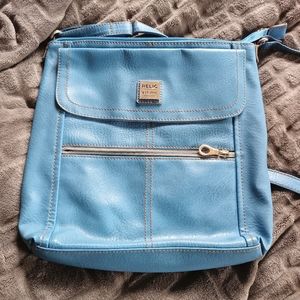 Blue faux leather RELIC crossbody purse